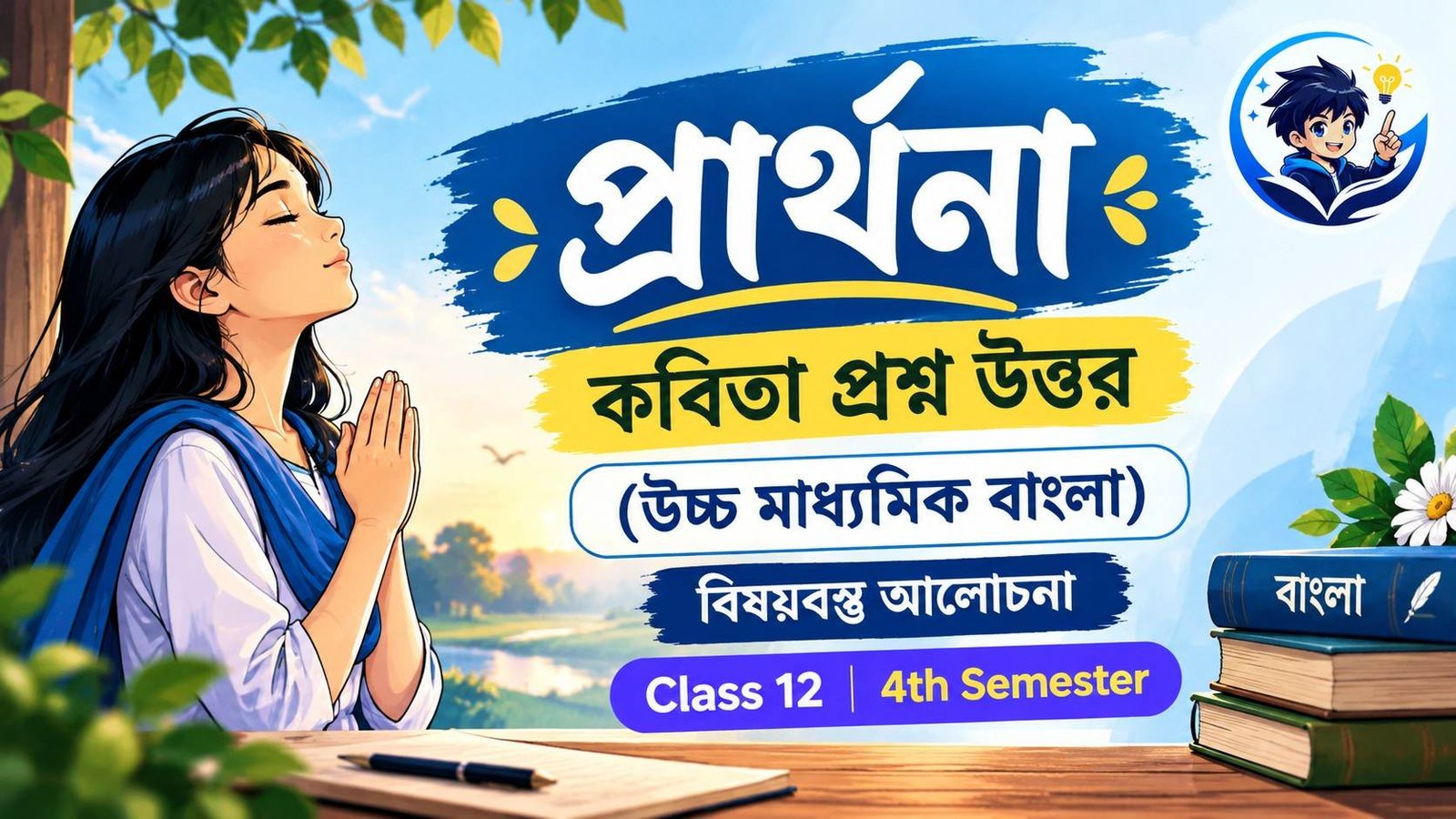 ‘প্রার্থনা’ কবিতা প্রশ্ন উত্তর (উচ্চ মাধ্যমিক বাংলা) বিষয়বস্তু আলোচনা Class 12 4th Semester